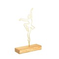 Decoratiune, Ballerina, 20x40x4 cm, Metal, Auriu