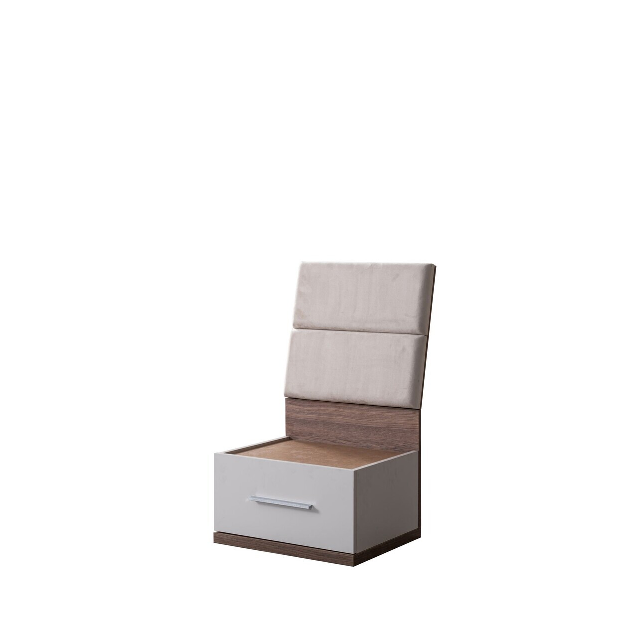 Noptiera, Hanah Home, Milano, 55x95x60 cm, PAL, Alb/Maro - view 3