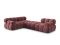 Canapea modulara 4 locuri, Bellis-51, Micadoni Home, 282x188x70 cm, catifea, roz