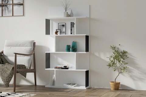 Corp biblioteca, asse home, alex, 80x160x21.8 cm, alb