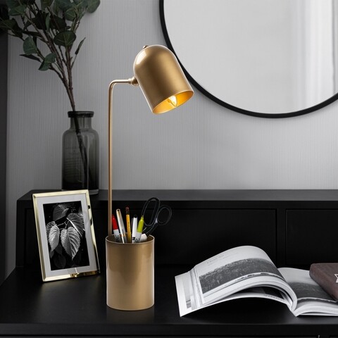 Lampa de masa, pot - 11490, fulgor, 12 x 27 x 67 cm, 1 x e14, 40w, auriu