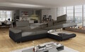 Coltar extensibil dreapta 4 locuri, ELTAP, Anton, 272x203x85 cm, lemn/poliester, gri inchis/negru