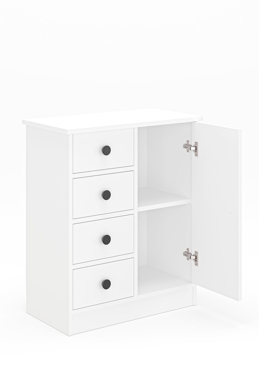 Dulap multifunctional, Hanah Home, Elmar, 66x82x34 cm, Alb — imaginea 4