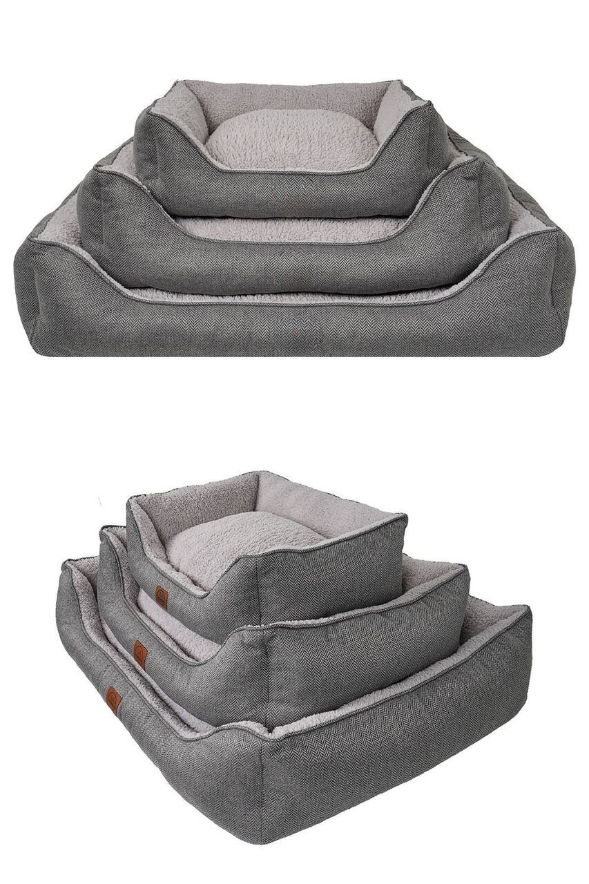 Pat pentru animale de companie, Paws &amp; Whiskers, Zeus 40 x 60, Material exterior: 100% poliester, Gri - view 3