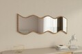 Oglinda decorativa, Siam, Safi, 40x120x2.2 cm, MDF , Alb/Maro