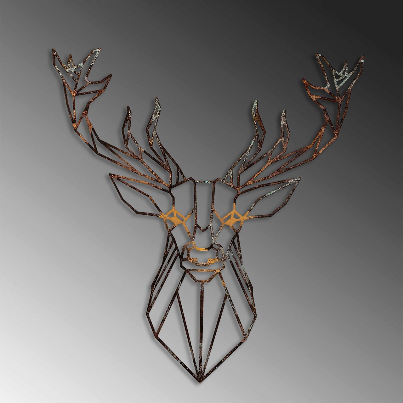 Decoratiune de perete, Deer, Width: 60 cm  Height: 65 cm, Multicolor - imagine 4