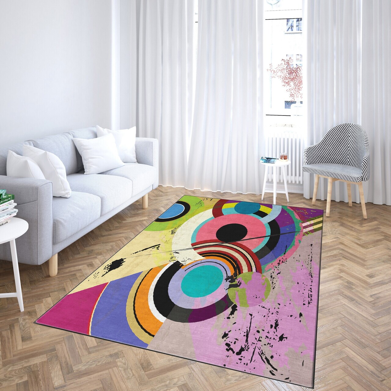 Covor Eshl-95 120x180 cm Poliester Multicolor