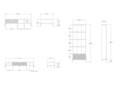 Set mobilier living, Puqa Design, Ponuse, PAL, Stejar safir / Antracit