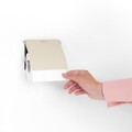 Suport hartie igienica, Brabantia, Soft Beige, 13.2x1.7x12.3 cm, otel, bej