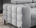 Coltar extensibil dreapta 5 locuri ELTAP, RT-05PA, Ferucce, 276x200x93 cm, lemn/poliester, gri deschis