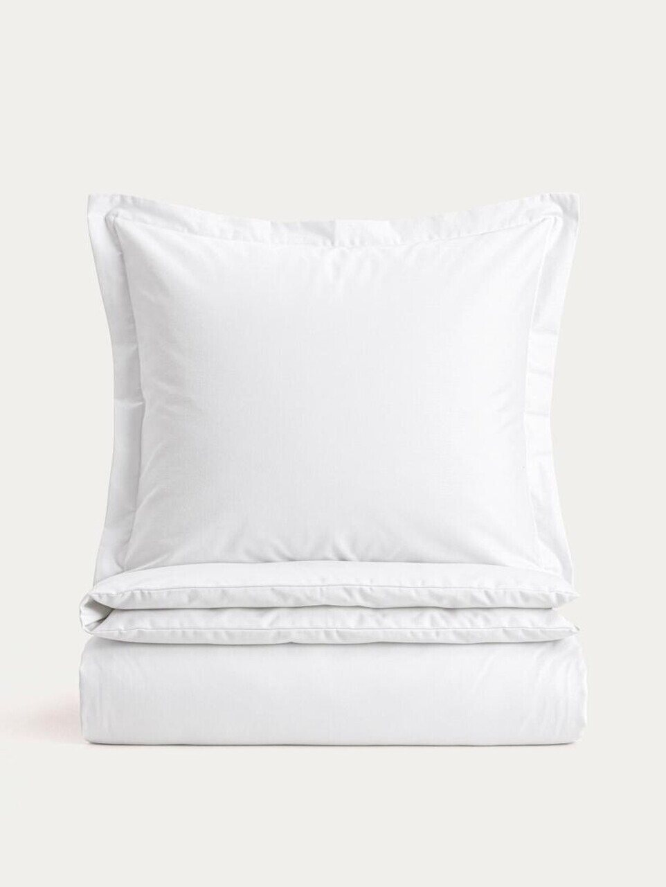 Lenjerie de pat King Size, Milo, Homla, 200x220 cm, 3 piese, bumbac satinat, alb — imaginea 3