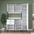 Dulap multifunctional, Hanah Home, JE260, 160x218.6x45 cm, Alb/Maro