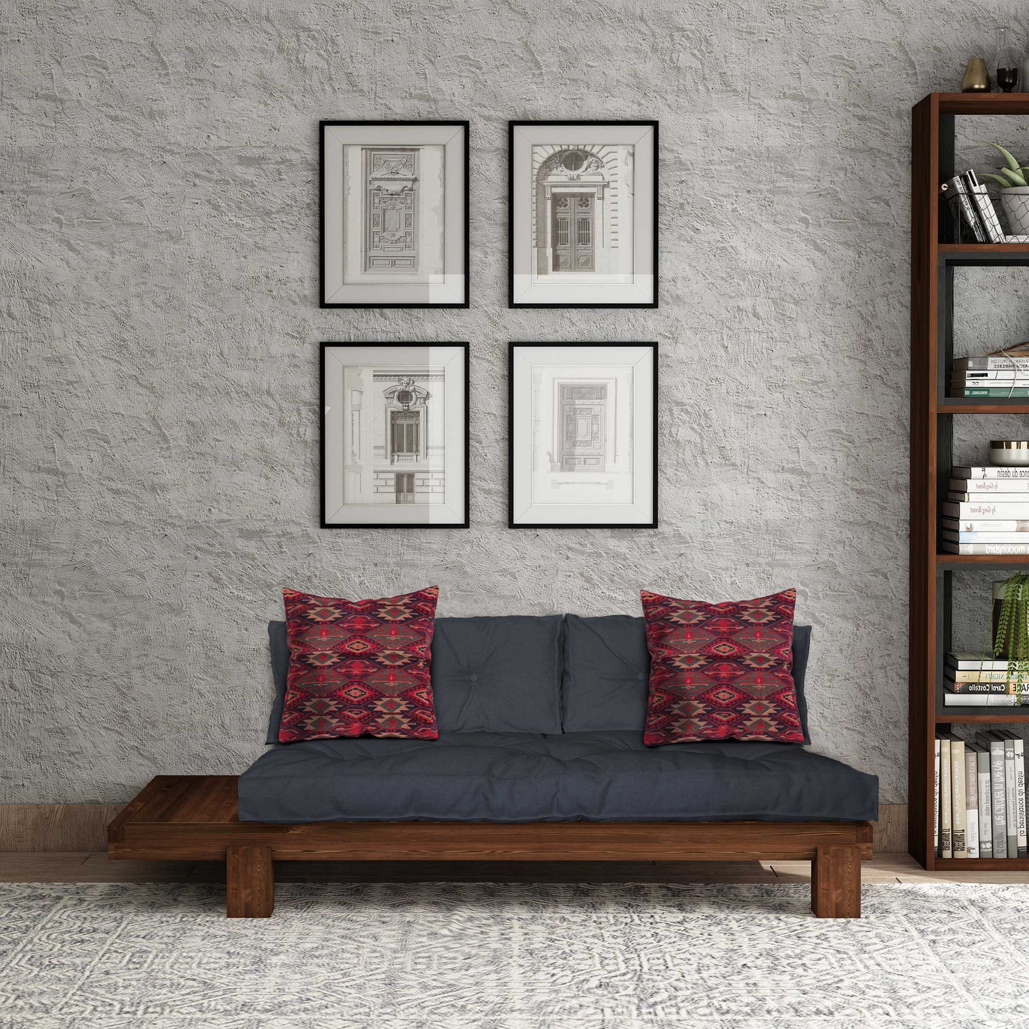 Șezlong, Atelier del Sofa, 135PLT1106, Lemn , Nuc / Bleumarin