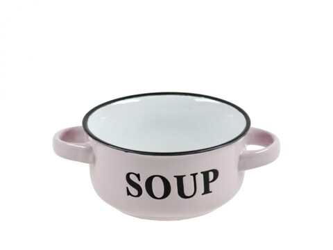 Bol Soup, 490 ml, 18x13x6.5 cm, ceramica, roz Excellent Houseware imagine 2022 by aka-home.ro