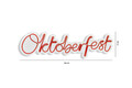 Decoratiune luminoasa LED, Oktoberfest, Benzi flexibile de neon, DC 12 V, Rosu