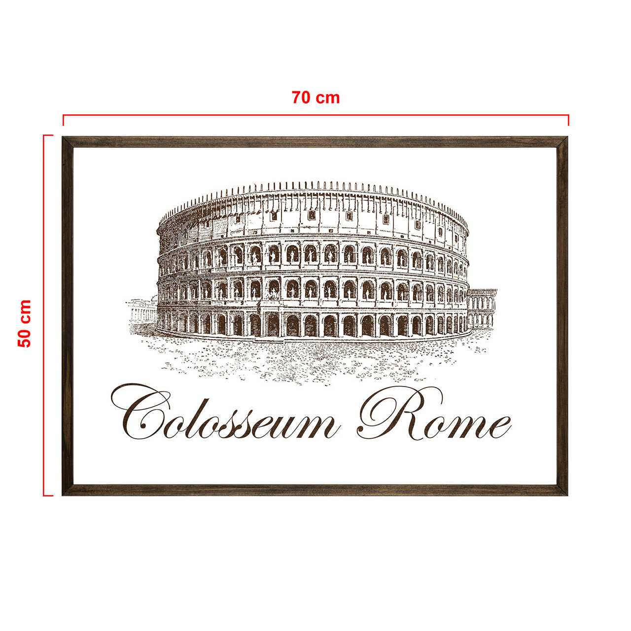 Tablou decorativ, TD117, Lemn, Desenat manual, Natural