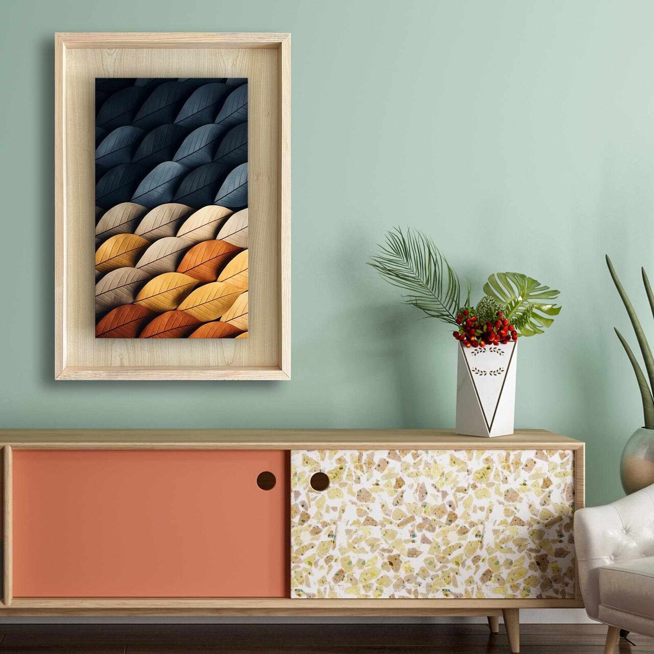 Tablou decorativ, Ahsakca, Fundal: 100% MDF de arțar (grosime: 2,7 mm) Vopsea: 100% MDF (grosime: 5 mm), Multicolor - view 3