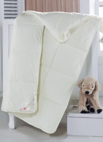 Pilota de pat pentru copii din 100% bumbac, 95×145 cm, Cotton Box Kids, ecru Cotton Box