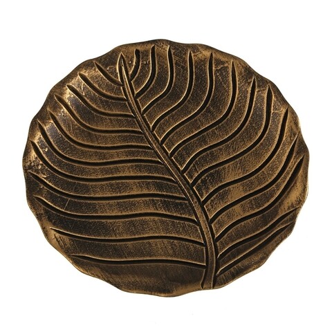 Platou decorativ / decoratiune pentru centrul mesei Copper Leaf, Versa, 40 x 3 cm, MDF
