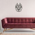 Decoratiune de perete, Pit Bull, Metal, Dimensiune: 43 x 56 cm, Negru