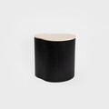 Masuta de cafea Gebo, Homla, 47x37x47.5 cm, MDF, negru/natur