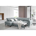 Coltar extensibil stanga 4 locuri ELTAP, LT-100SAV, Noble, 255x201x100 cm, lemn/poliester, albastru