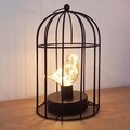 Lampa Birdcage, 14.5x14.5x23.5 cm, metal, negru