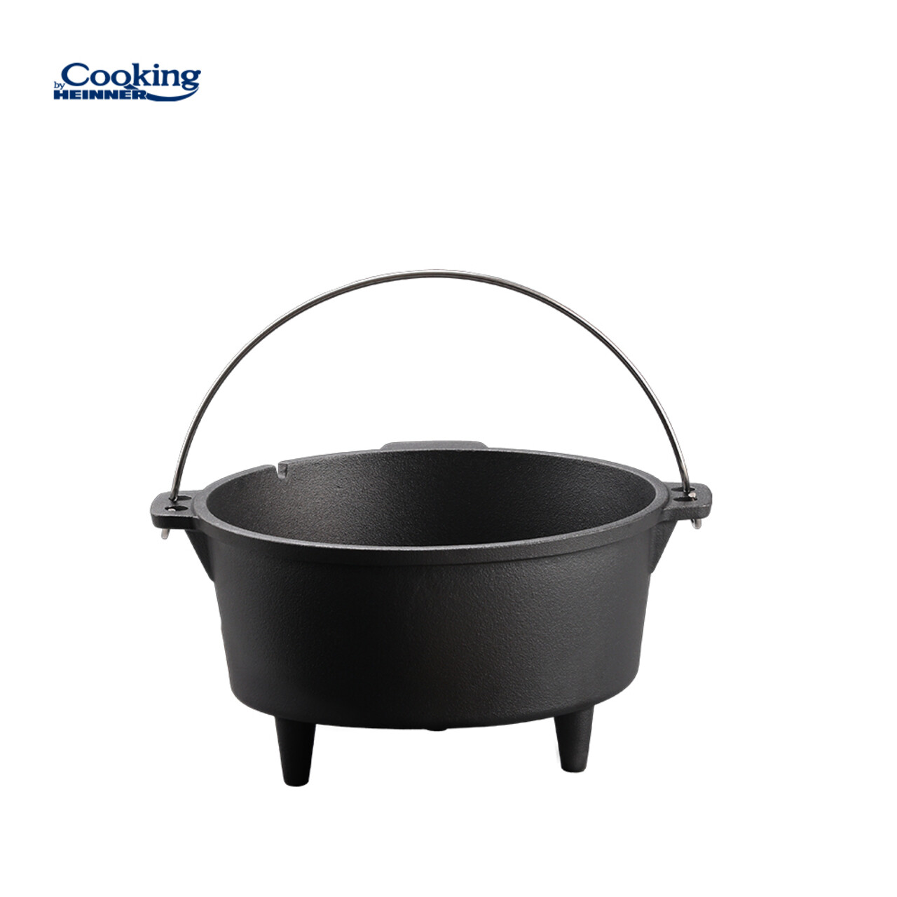 Ceaun cu capac Nature, Cooking by Heinner, 29.5x16 cm, 7 L, fonta, negru - imagine 5
