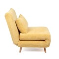 Canapea 1 loc Solace, Homla, 91x83x84 cm, MDF/catifea, mustar