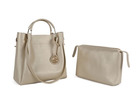 Geanta Beverly Hills Polo Club, 396, piele ecologica, auriu 396