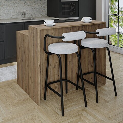 Masa de bucatarie, Hanah Home, 2799, 120x100x80 cm, PAL MELAMINAT, Maro