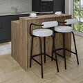 Masa de bucatarie, Hanah Home, 2799, 120x100x80 cm, PAL MELAMINAT, Maro