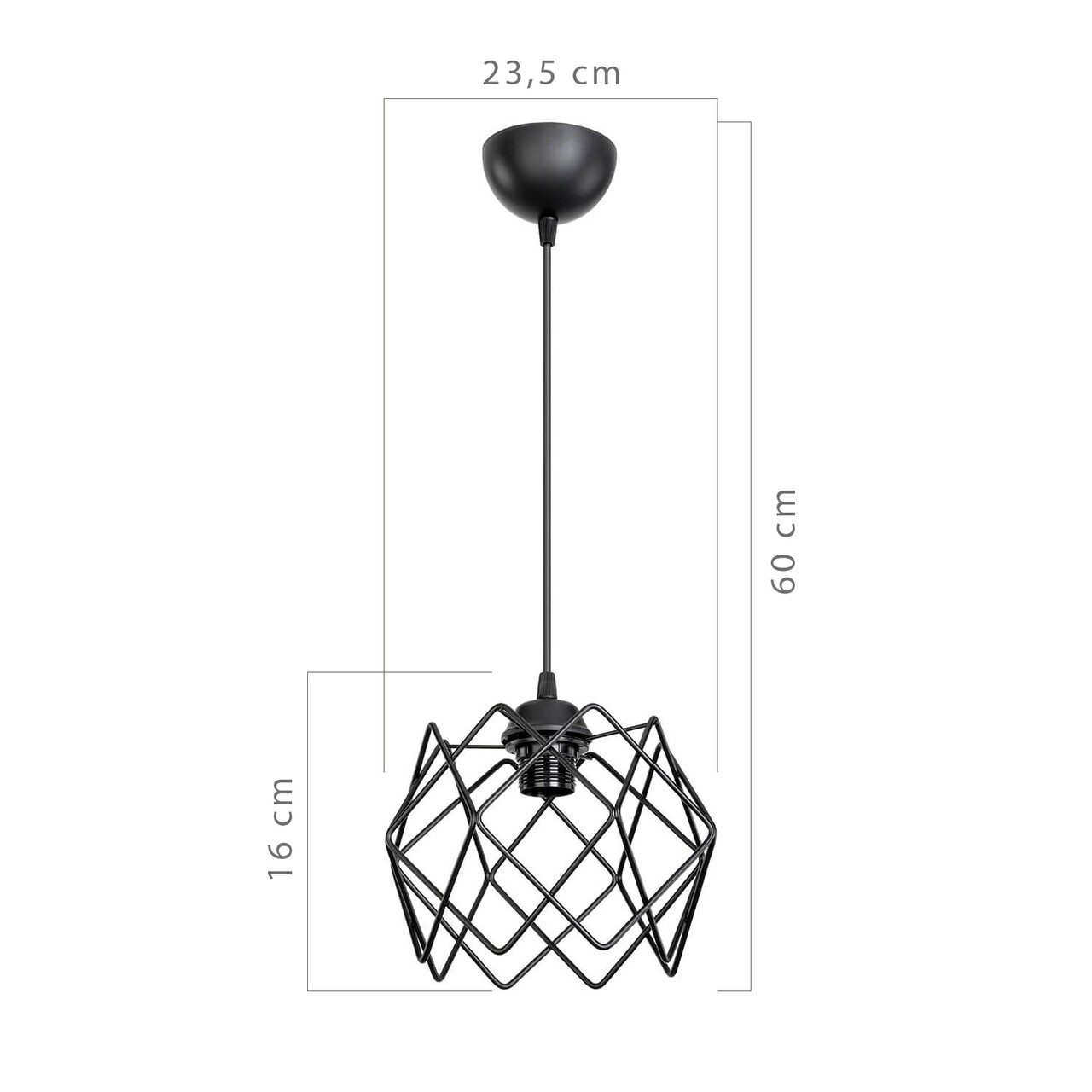 Lustra Siyah, MDL.3852, Squid Lighting, 23.5x60 cm, 60W, negru