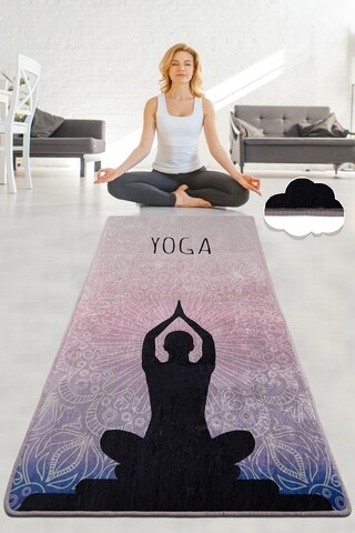 Saltea fitness/yoga/pilates Çakra, chilai, 60x200 cm, poliester, mov