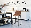 Scaun de bar Metropolitan, Mauro Ferretti, 45 x 54 x 99 cm, fier/piele ecologica