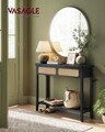 Consola cu 2 sertare Vasagle, Boho Chic, 100x30x80 cm, PAL/MDF, negru