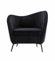 Fotoliu Retro, Heinner, 78x76x85 cm, metal, negru