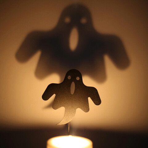 Decoratiune de perete, Candle Shadow 1, Metal, 10 x 15 cm, Negru Enzo