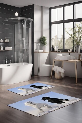 Set covorase de baie, Cartwright, CT-5119, Poliester, Multicolor