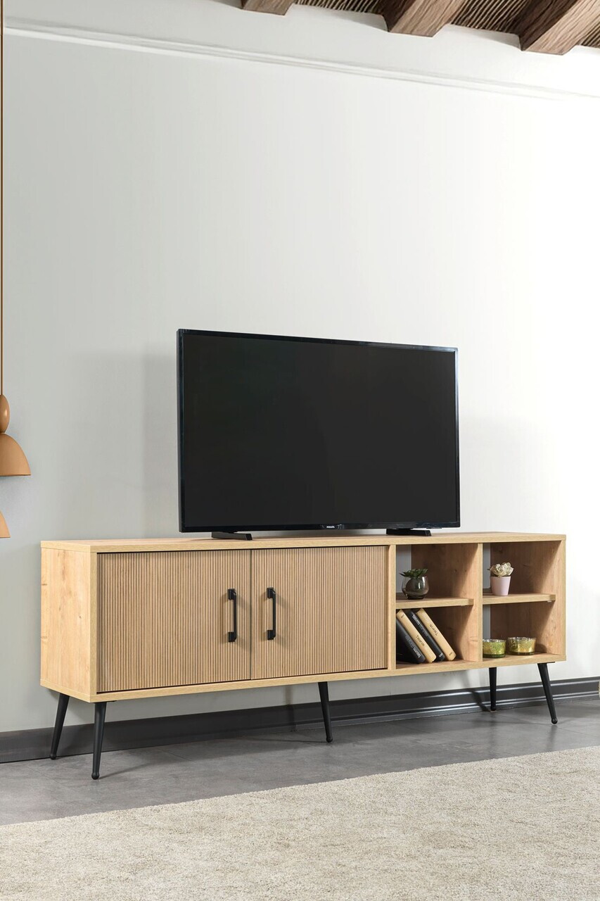 Comoda TV, Hanah Home, Şile 3610, 160x60x35 cm, PAL, Maro — imaginea 4