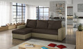 Coltar extensibil reversibil 3 locuri ELTAP, Livio, 237x150x72 cm, lemn/poliester, maro inchis/bej