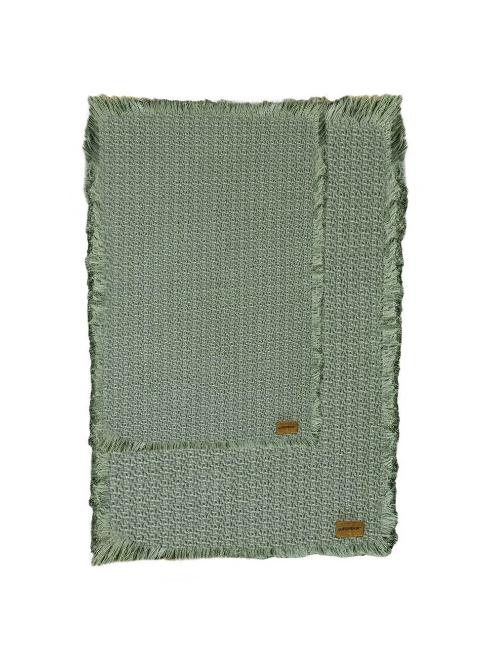 Set covorase de baie, Cotton Box, Bath Rug, Bumbac , Verde