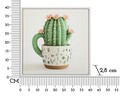 Tablou decorativ Cactus Jar -B, Mauro Ferretti, 40x40 cm, canvas/lemn de pin/plastic, multicolor