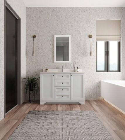 Set mobilier de baie (2 piese), jussara, yellowstone 48, alb