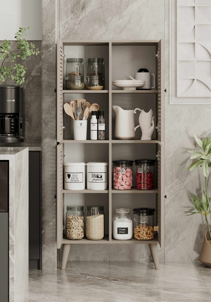 Dulap multifunctional, Hanah Home, Deneb, 70x160x33 cm, MDF, Gresie - view 4