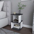 Noptiera, Retricy, Carter, 29.6x29.6x49.4 cm, PAL, Antracit/Alb