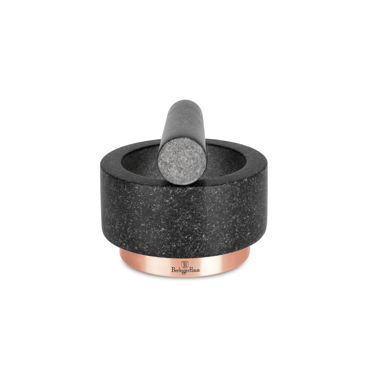 Mojar cu pistil Berlinger Haus, Black Rose, 14x8 cm, granit, negru/roz - imagine 9