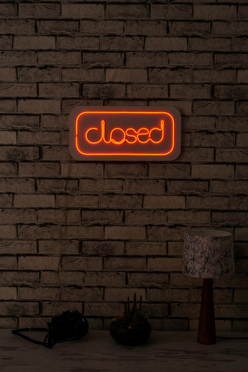 Decoratiune luminoasa LED, Closed, Benzi flexibile de neon, DC 12 V, Rosu - 1 | YEO