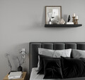 Raft de perete ELTAP, Gariss, 80x26x15 cm, PAL/PVC, negru