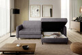Coltar extensibil dreapta 3 locuri ELTAP, RT-05TOU, Gomsi, 228x165x100 cm, lemn/poliester, gri inchis